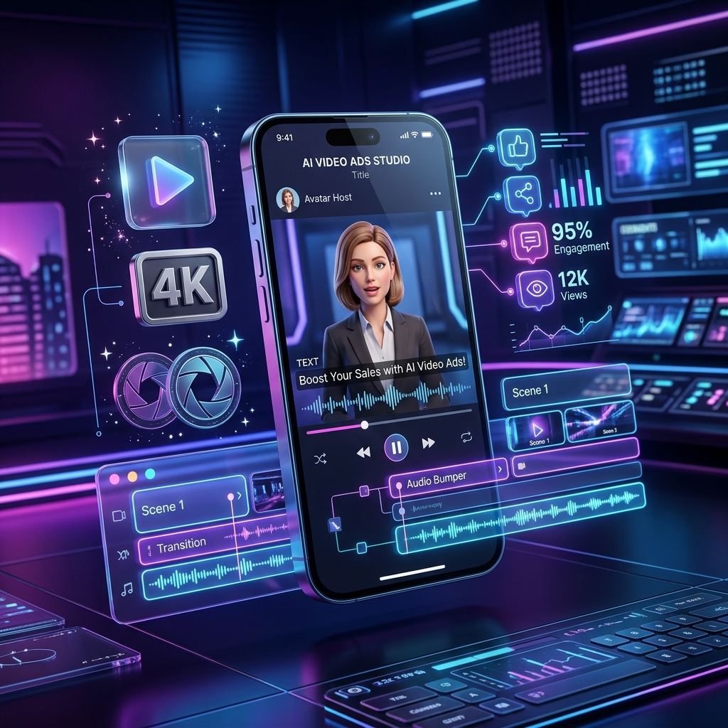 AI Video Ads and Realistic Talking Videos by VV ADS
